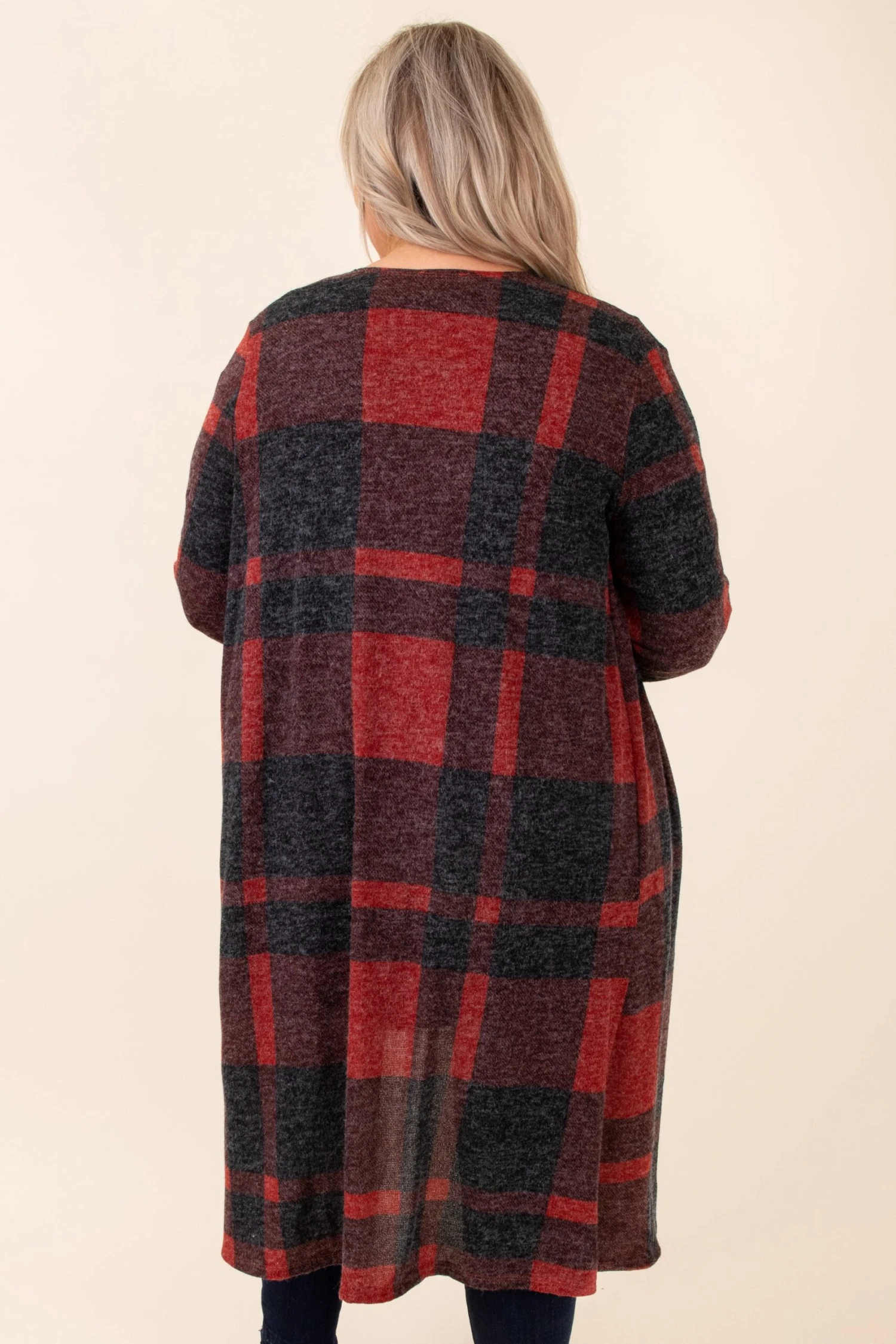 Something To Cherish Cardigan, Red-Black 7 Something To Cherish Cardigan, Red-Black - Image 5