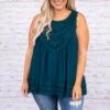 Sweet Charm Tank, Teal -Chic Soul Store DSC 3484 5c1abc58 ffa2 4527 be54 3093caae307e