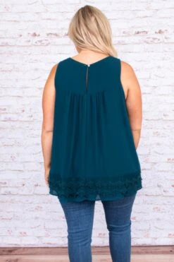 Sweet Charm Tank, Teal -Chic Soul Store DSC 3487