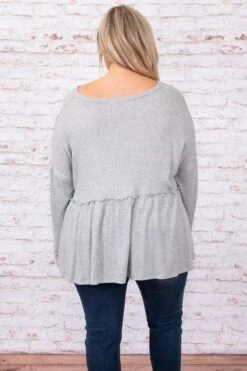 When I Look In Your Eyes Top, Heather Grey 14 When I Look In Your Eyes Top, Heather Grey -Chic Soul Store DSC 3517