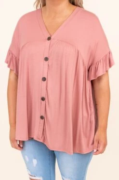 Bittersweet Beginnings Top, Dusty Pink -Chic Soul Store DSC 3600