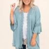 A Romantic Twist Kimono, Ash Blue