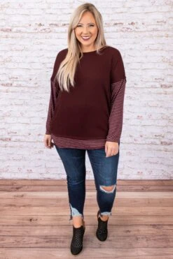 Leading The Way Top, Burgundy 9 Leading The Way Top, Burgundy -Chic Soul Store DSC 3892 6af498b9 ca43 4cba 8f80 8c4dcd8a561f