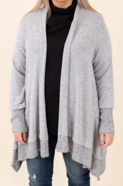 Chasing After You Cardigan, Heather Gray -Chic Soul Store DSC 3978