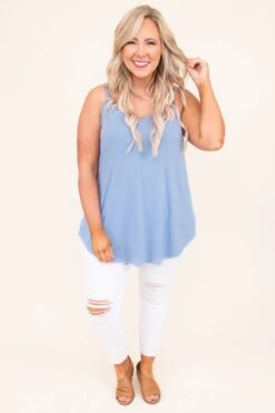 Warm From The Sun Tank, Spring Blue 10 Warm From The Sun Tank, Spring Blue -Chic Soul Store DSC 4111