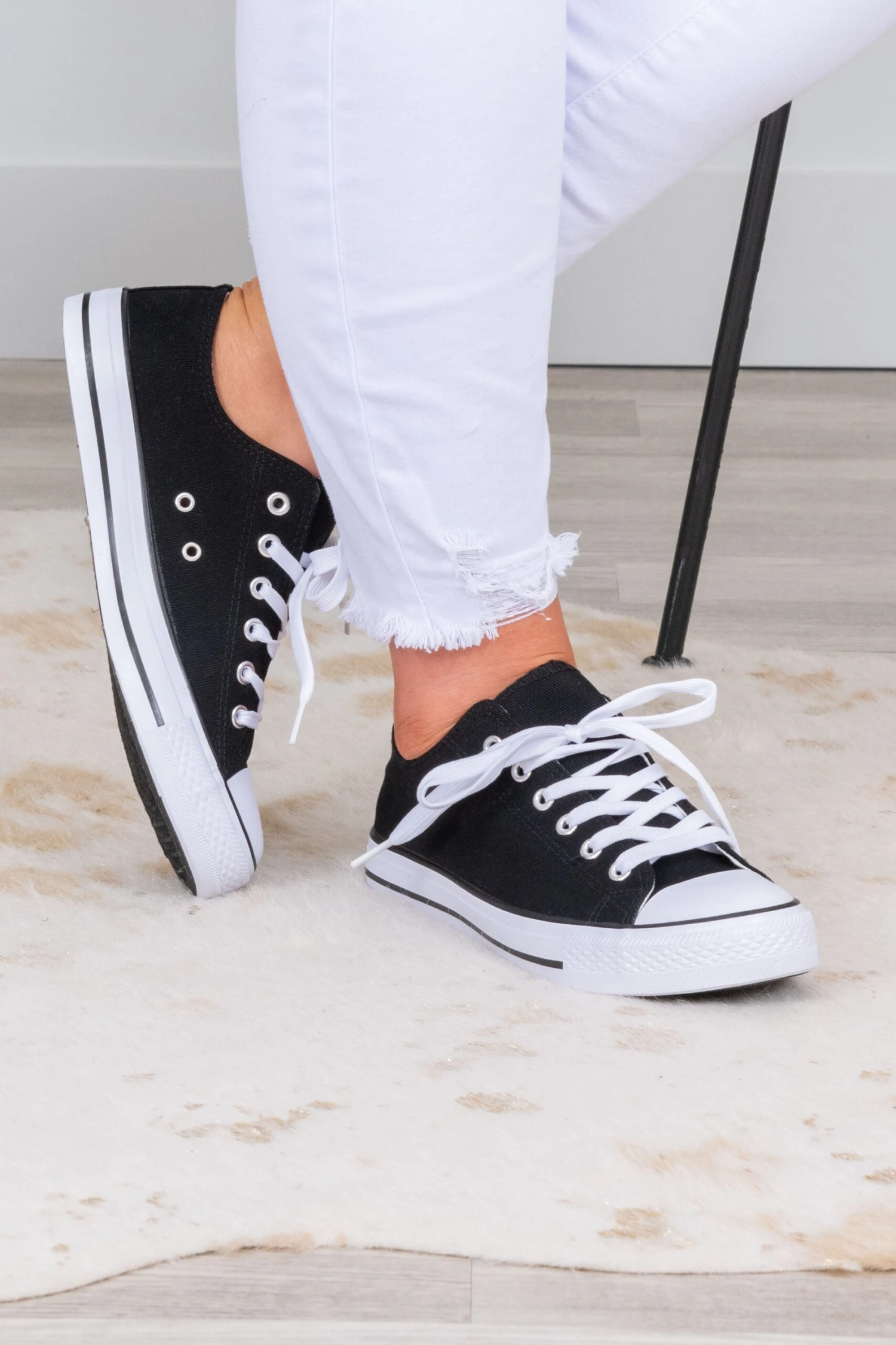 Look On The Bright Side Sneakers, Black 4 Look On The Bright Side Sneakers, Black - Image 2