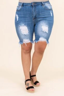 Summer Heat Shorts, Medium Wash -Chic Soul Store DSC 4906 068150ed 0ae5 4c28 8532 f767e6110332