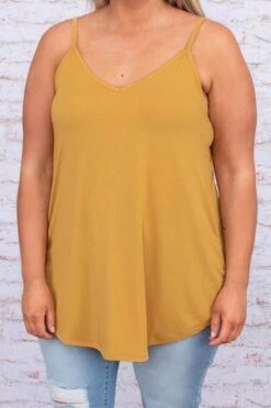 Warm From The Sun Tank, Light Mustard -Chic Soul Store DSC 5128