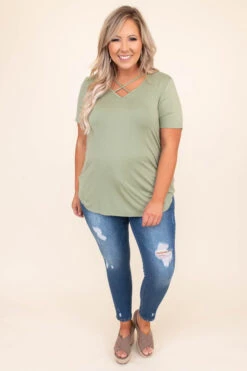 Two Way Street Top, Sage 10 Two Way Street Top, Sage -Chic Soul Store DSC 6077 Edit