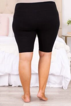 Comfy Vibes Biker Shorts, Black -Chic Soul Store DSC 6137