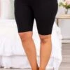 Comfy Vibes Biker Shorts, Black -Chic Soul Store DSC 6138