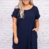 Stick Together Forever Dress, Navy 1 Stick Together Forever Dress, Navy -Chic Soul Store DSC 7504