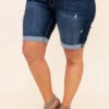 Weekend Away Shorts, Dark Wash -Chic Soul Store DSC 8201 Edit