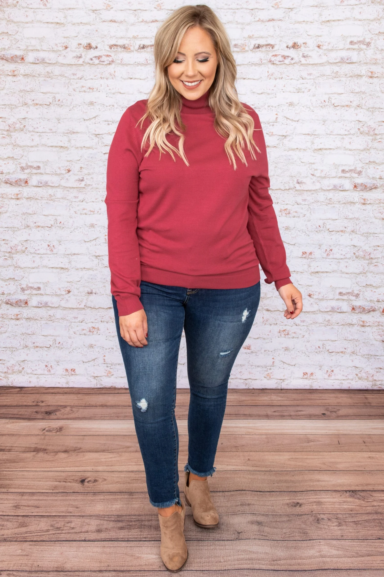 Simple Favor Sweater, Rose 5 Simple Favor Sweater, Rose - Image 3