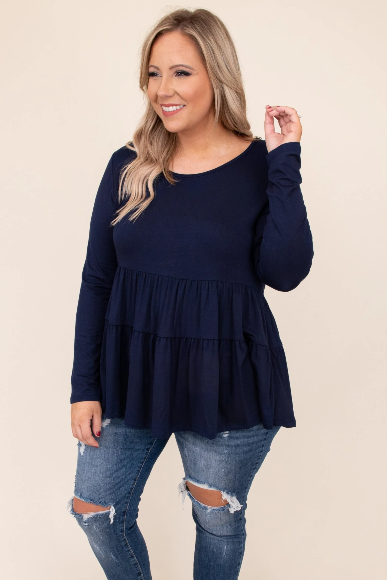 Closer To Me Top, Navy 3 Closer To Me Top, Navy
