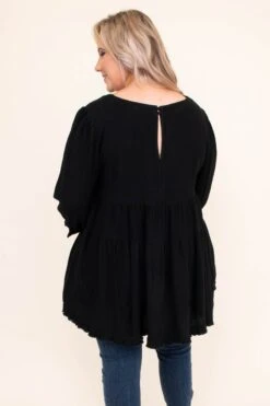 Concert Date Night Top, Black -Chic Soul Store DSC 8688