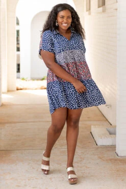 So Darling Dress, Navy 11 So Darling Dress, Navy -Chic Soul Store DSC 8876 2