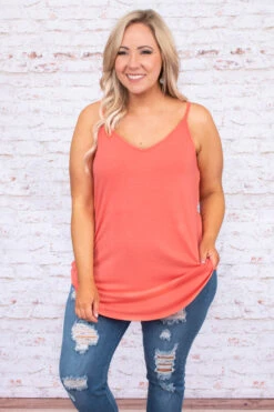 Warm From The Sun Tank, Deep Coral