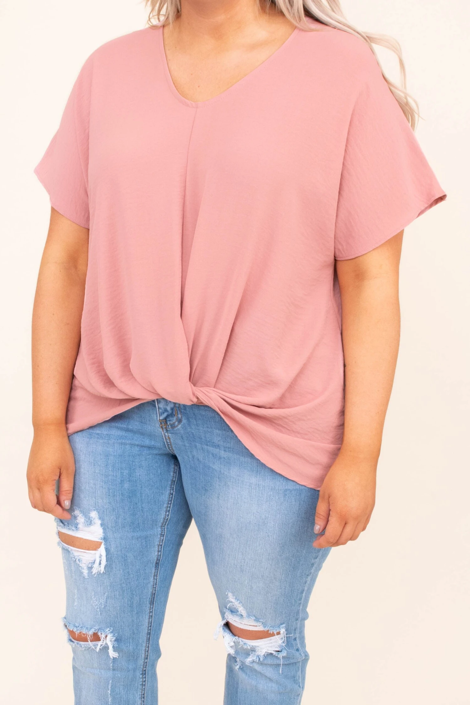 Hiding My Heart Blouse, Mauve 6 Hiding My Heart Blouse, Mauve - Image 4