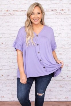 Bittersweet Beginnings Top, Lavender -Chic Soul Store DSC 9695 1ef9e318 32db 41a9 811c 777cd64482b4