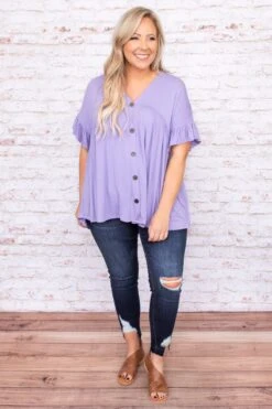 Bittersweet Beginnings Top, Lavender -Chic Soul Store DSC 9696