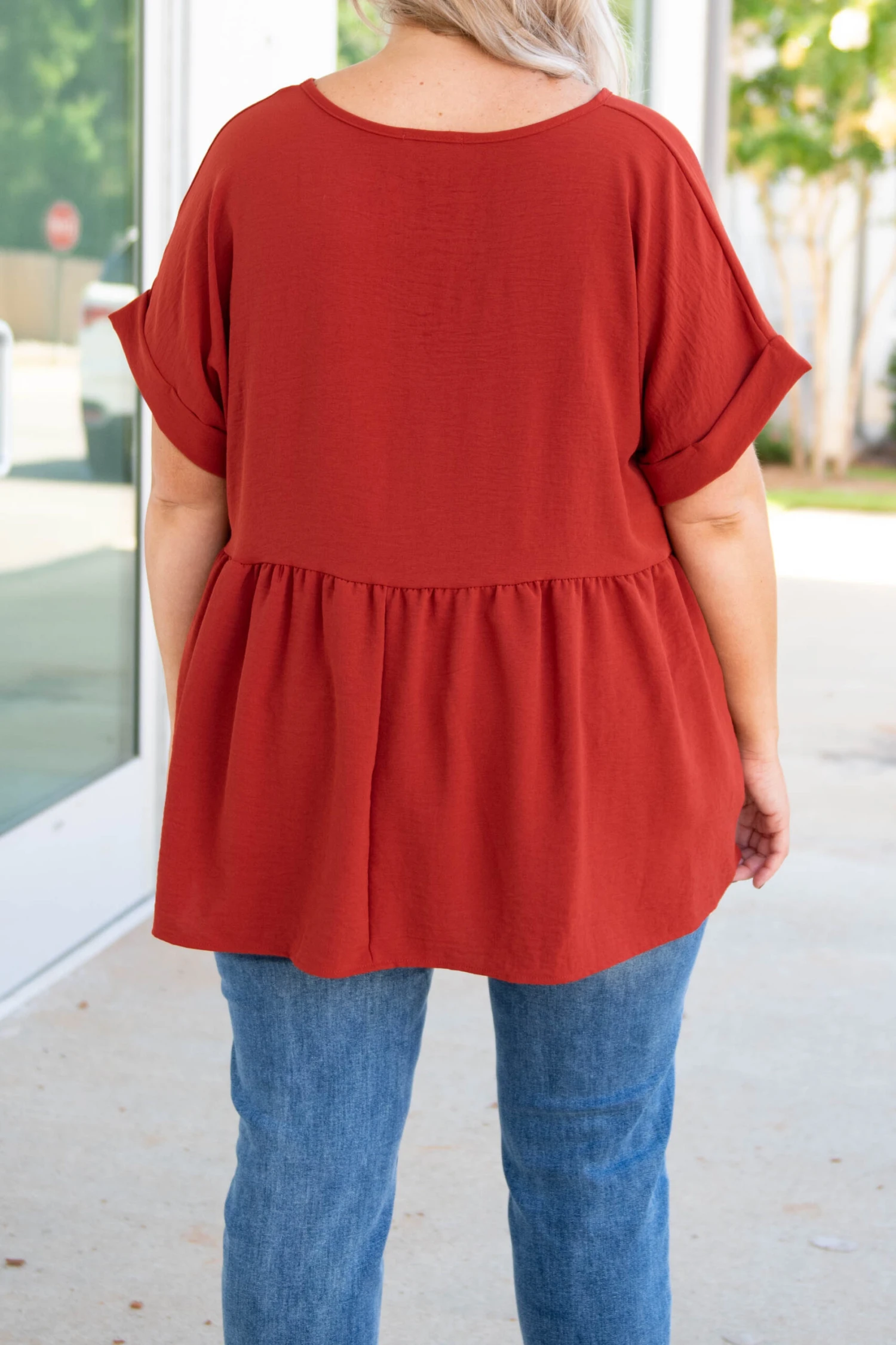 Wide Eyed Gaze Top, Brick 7 Wide Eyed Gaze Top, Brick - Image 5