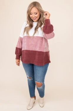 Remarkable Talents Sweater, Ivory-Mauve -Chic Soul Store DSC 9914 bebcd411 e6b2 40b4 abde 3b98acbcc7c6