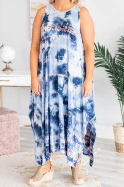 Sweet Visions Maxi Dress, Blue -Chic Soul Store DSC 9963 Edit