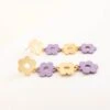 Dangling Flower Earrings, Purple 1 Dangling Flower Earrings, Purple -Chic Soul Store DanglingFlowerEarrings Purple 2