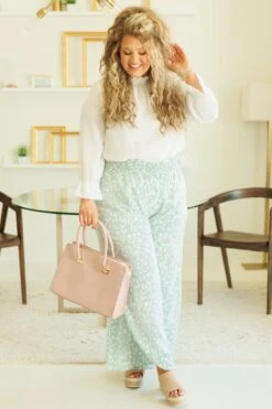 Daring Leopard Pants, Mint -Chic Soul Store DaringLeopardPants Mint 3