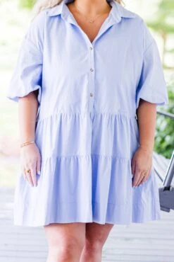 Day Well Spent Dress, Blue -Chic Soul Store DayWellSpentDress Blue 2