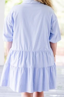 Day Well Spent Dress, Blue -Chic Soul Store DayWellSpentDress Blue