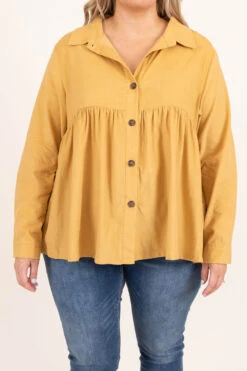 Daytime Adventures Top, Mustard -Chic Soul Store DaytimeAdventuresTop Mustard 0029