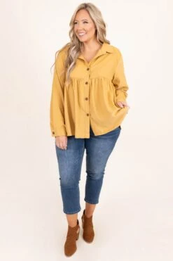 Daytime Adventures Top, Mustard -Chic Soul Store DaytimeAdventuresTop Mustard 0032
