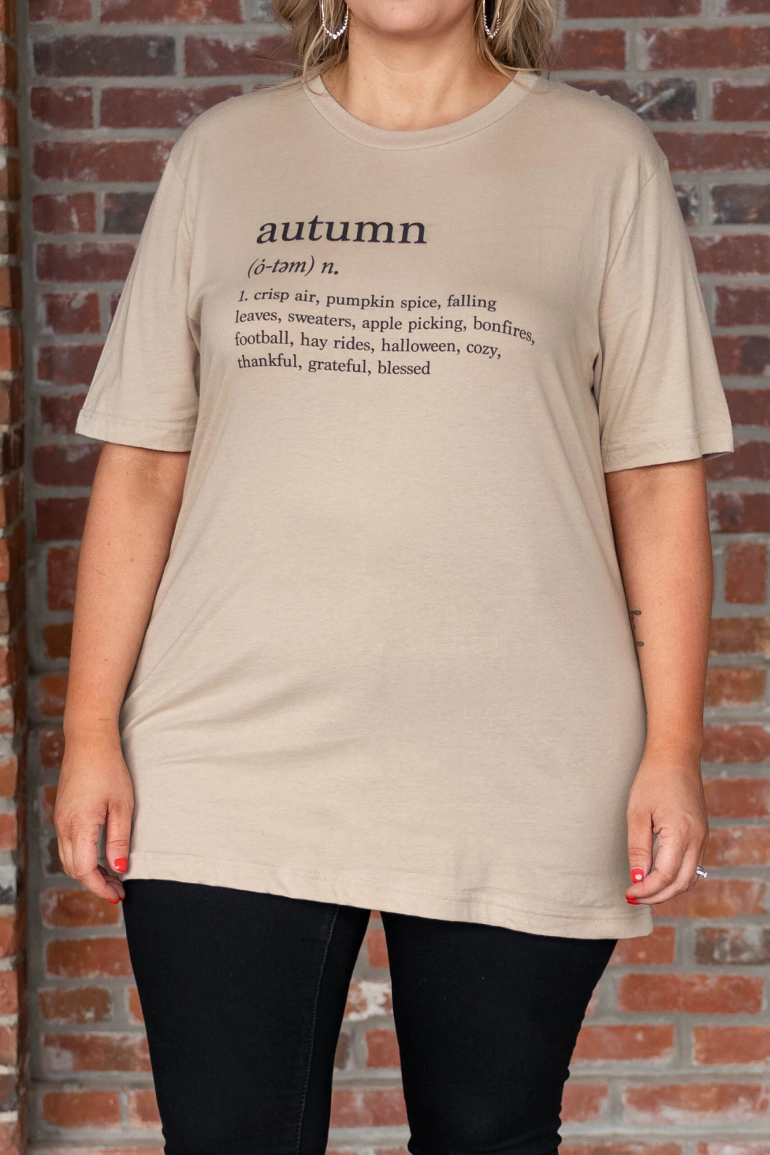 Definition Of Autumn Tee, Tan 6 Definition Of Autumn Tee, Tan - Image 4