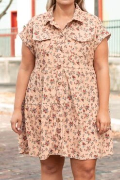 Delicate Dreams Dress, Soft Beige -Chic Soul Store DelicateDreamsDress SoftBeige 1074