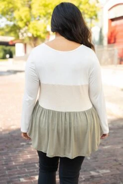 Delicate Memories Top, Light Olive -Chic Soul Store DelicateMemoriesTop LightOlive 9351