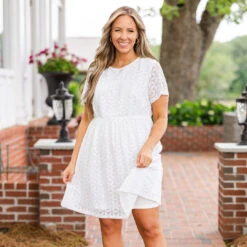 Diamond Season Dress, White -Chic Soul Store DiamondSeasonDress White