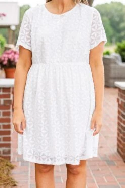 Diamond Season Dress, White -Chic Soul Store DiamondSeasonDress White 3