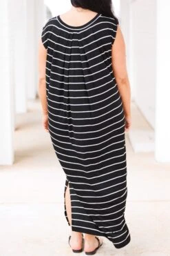 Did Someone Say Stripes Dress, Black -Chic Soul Store DidSomeoneSayStripesDress Black 1