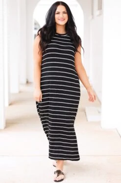 Did Someone Say Stripes Dress, Black -Chic Soul Store DidSomeoneSayStripesDress Black 5