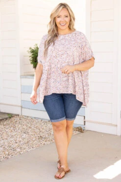 Different Perspectives Top, Blue Multi -Chic Soul Store DifferentPerspectivesTop BlueMulti 0836