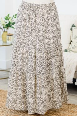 Dinner Party Skirt, Leopard