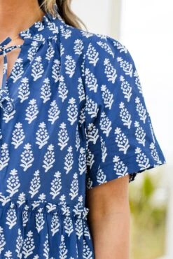 Distant Moon Dress, Navy -Chic Soul Store DistantMoonDress Navy 3