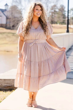 Distant Voyages Dress, Taupe -Chic Soul Store DistantVoyagesDress Taupe 4