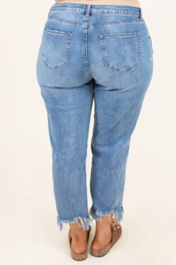 Do It Girlfriend Jeans, Medium Wash -Chic Soul Store DoItGirlfriendJeans MediumWash 8408