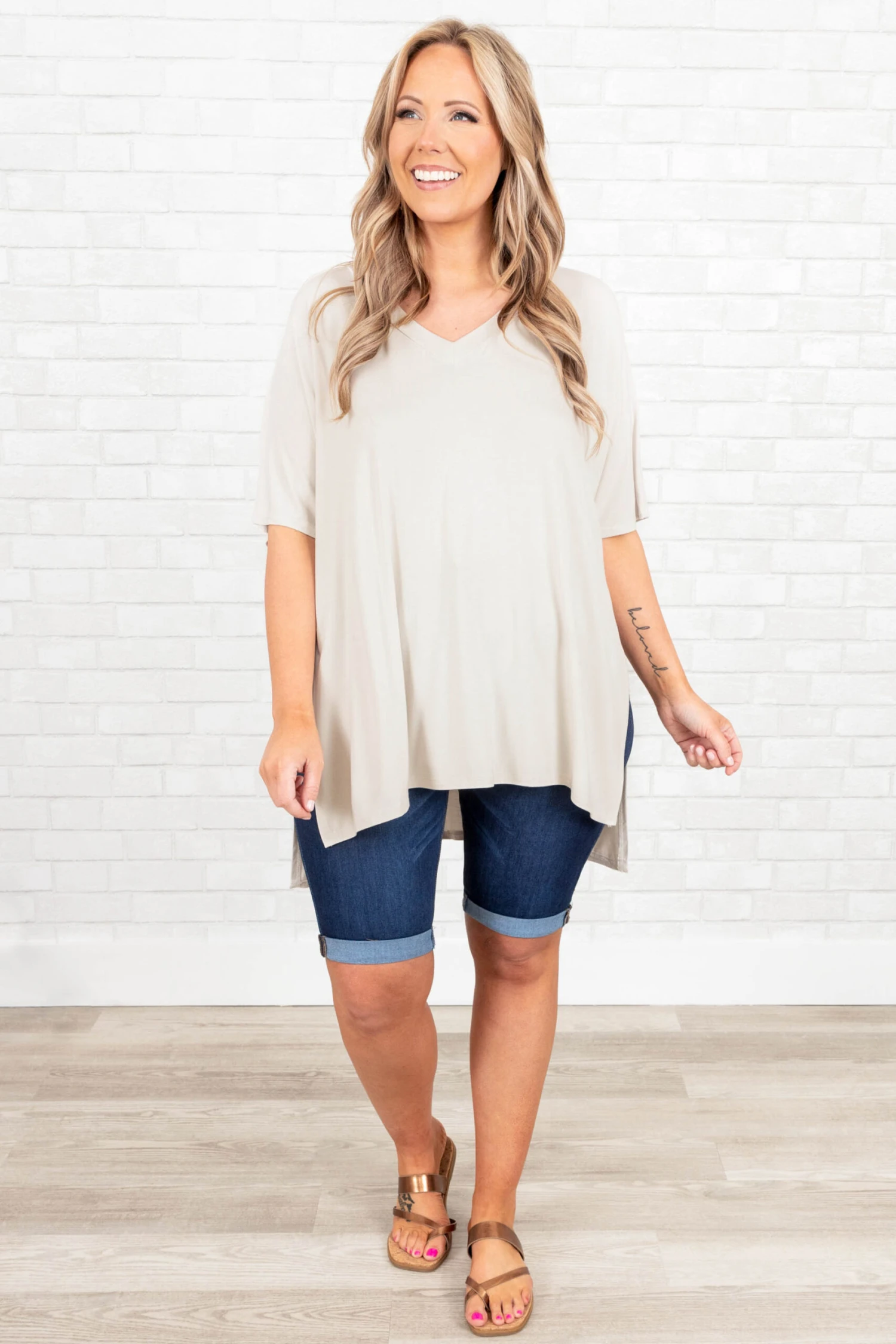 Don't Call Me Angel Jean Shorts, Navy Blue 6 Don't Call Me Angel Jean Shorts, Navy Blue - Image 4