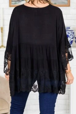 Don't Fail Me Now Blouse, Black -Chic Soul Store Don tFailMeNowBlouse Black 2