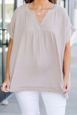 Don't Keep Me Away Top, Ash Mocha -Chic Soul Store Don tKeepMeAwayTop AshMocha 3