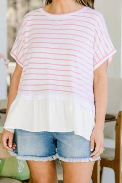Don't Rock The Boat Top, Pink -Chic Soul Store Don tRockTheBoatTop Pink 2
